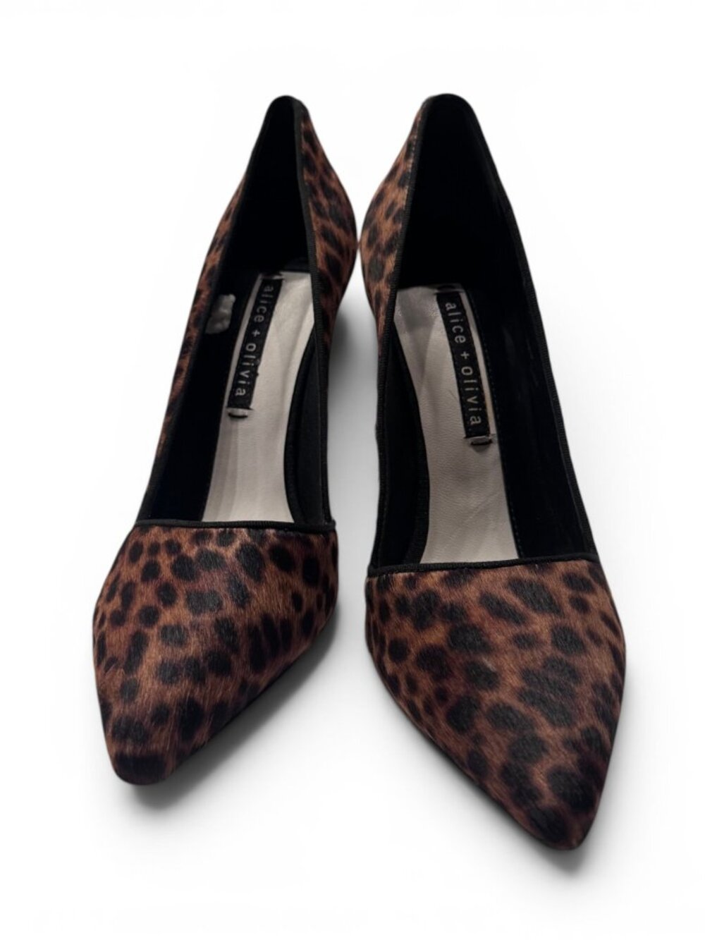 Title: Alice + Olivia Leopard Calf Hair Pointed Toe Stiletto Pump EU 39 / US 8.5